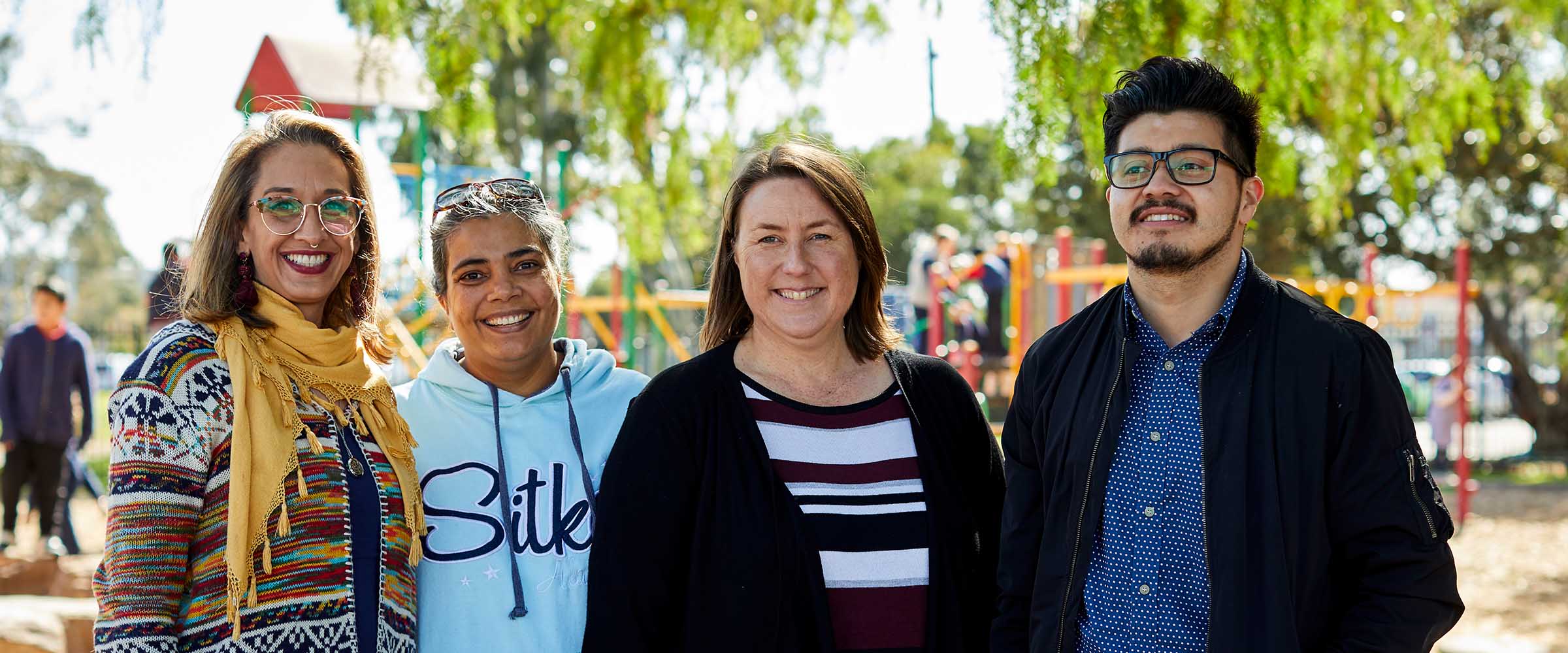 Primary teacher leading a classroom mindfulness activity to model educator wellbeing.