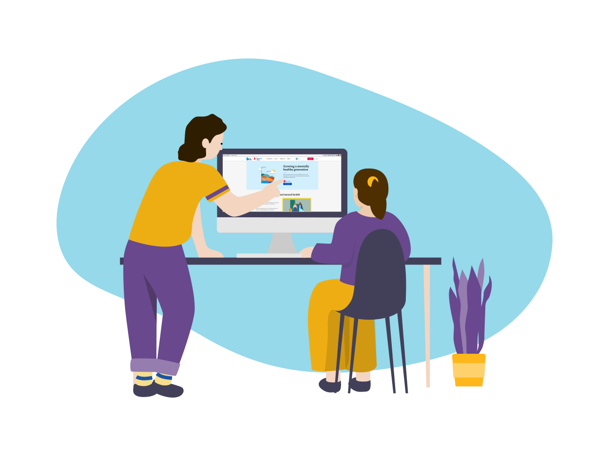 Image of educators learning on computer.